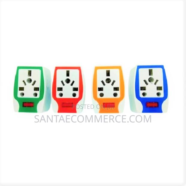 Fused Socket Colored Multiplug Travel Adaptor