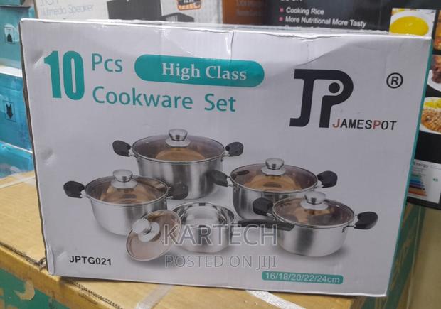 James Pot Cookware Set Stainless Steel -10 PCS