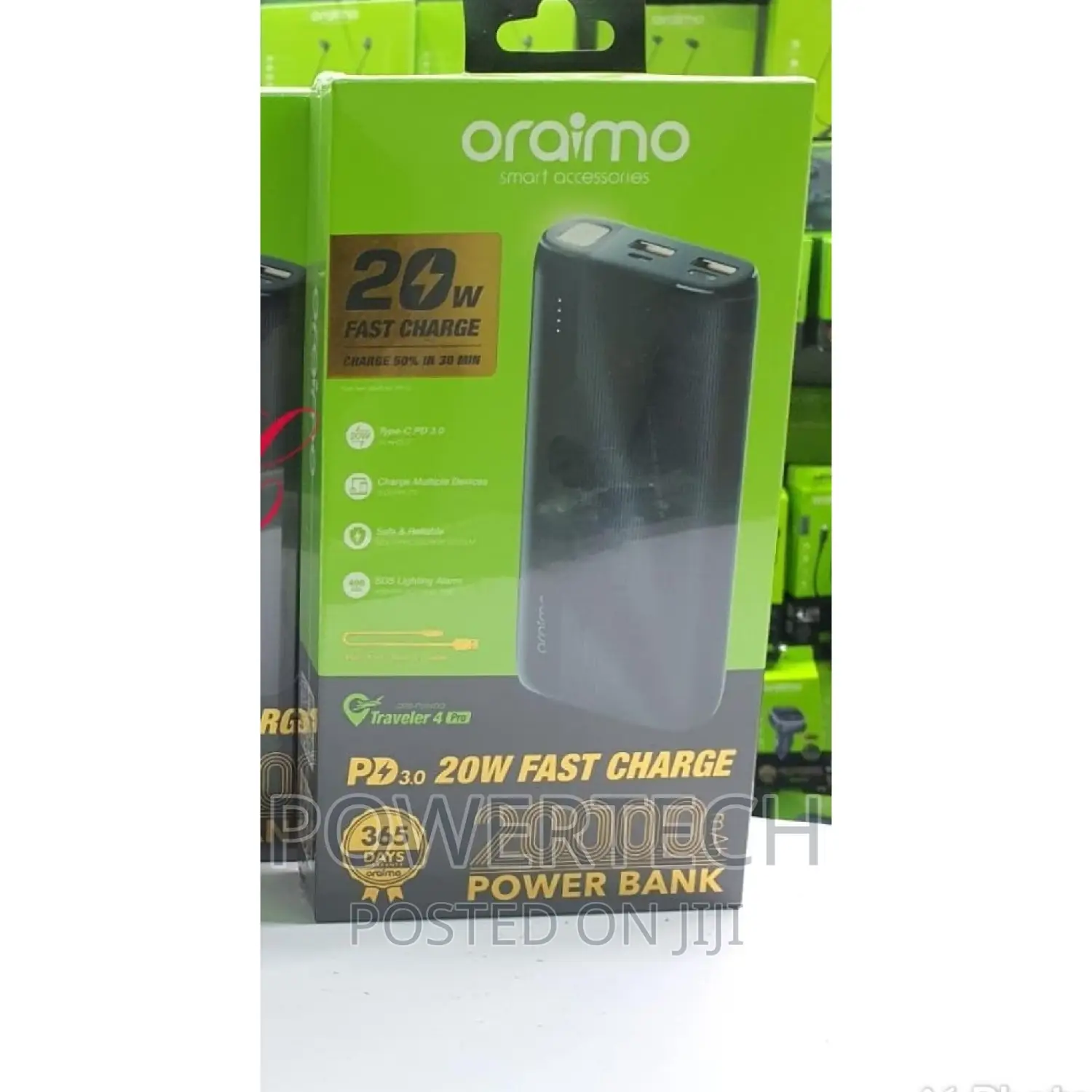 Oraimo Powerbank 20000mah - Black