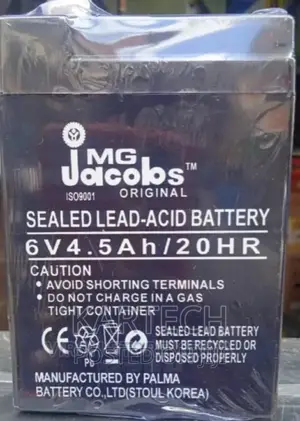 MG Jacobs 6V MF Battery 4.5ah