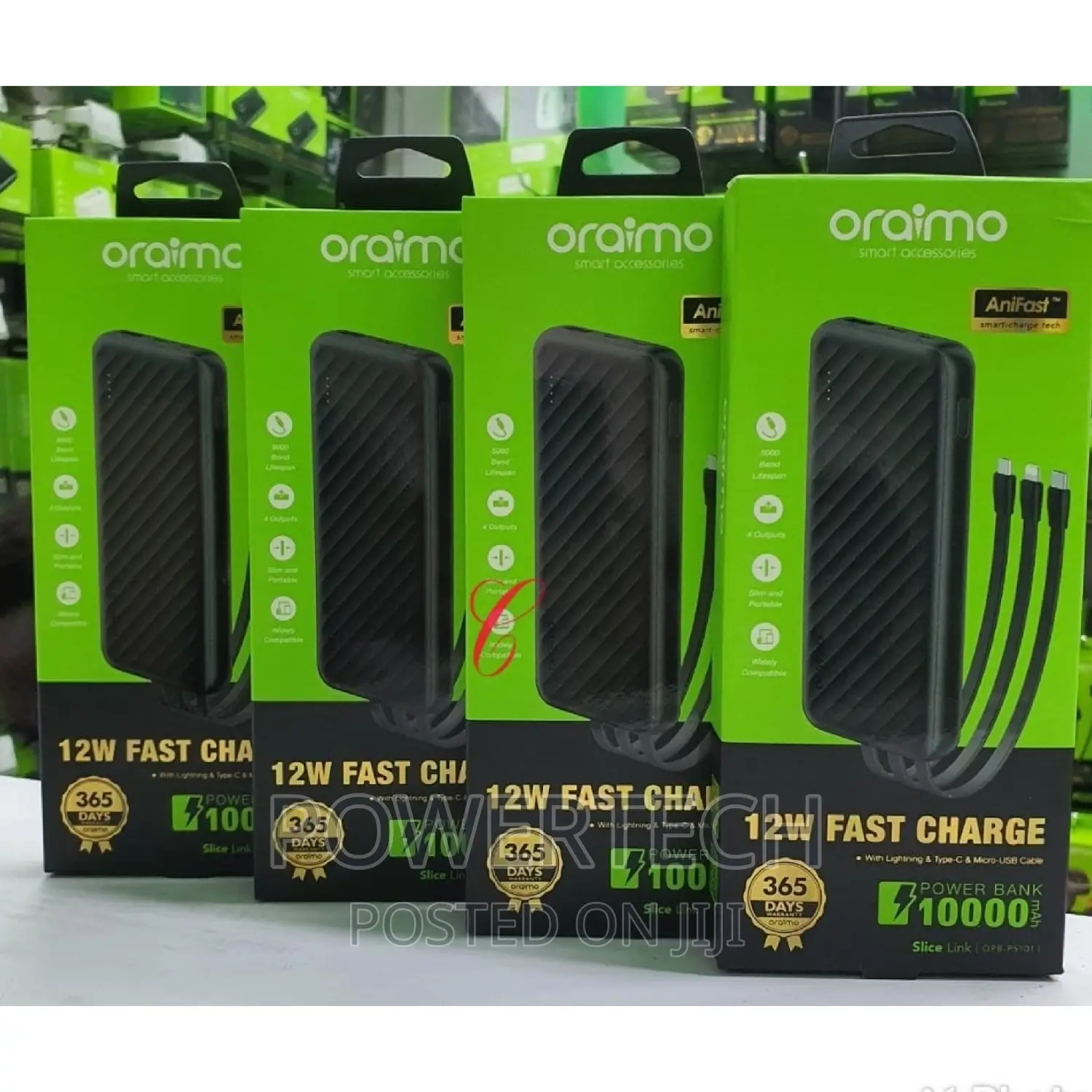 Oraimo Power Bank 10000mah,Black"