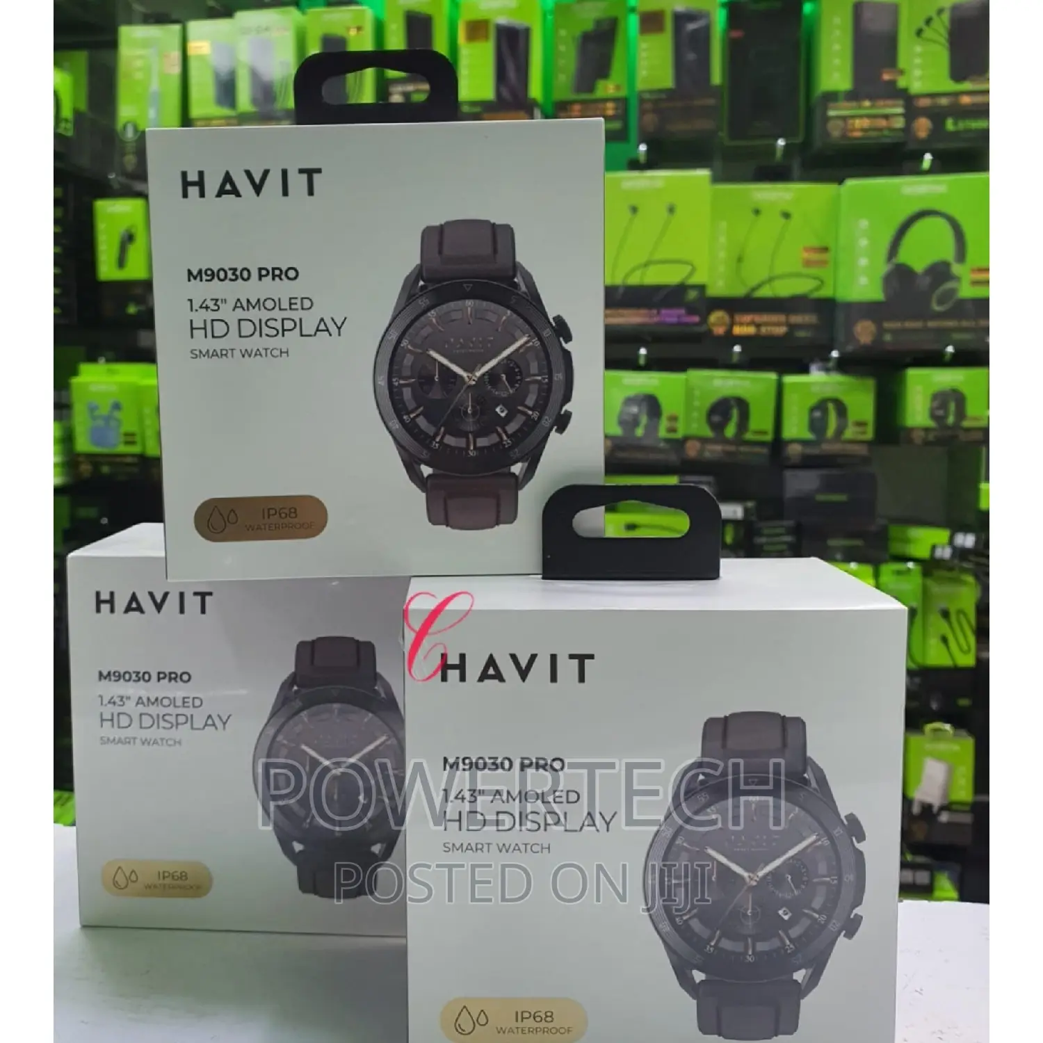 M9030 Havit Amoled Display Smartwatch Ip67 Waterproof.