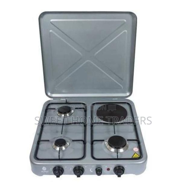 Nunix Table Top Cooker 3 Gas + 1 Electric Burner