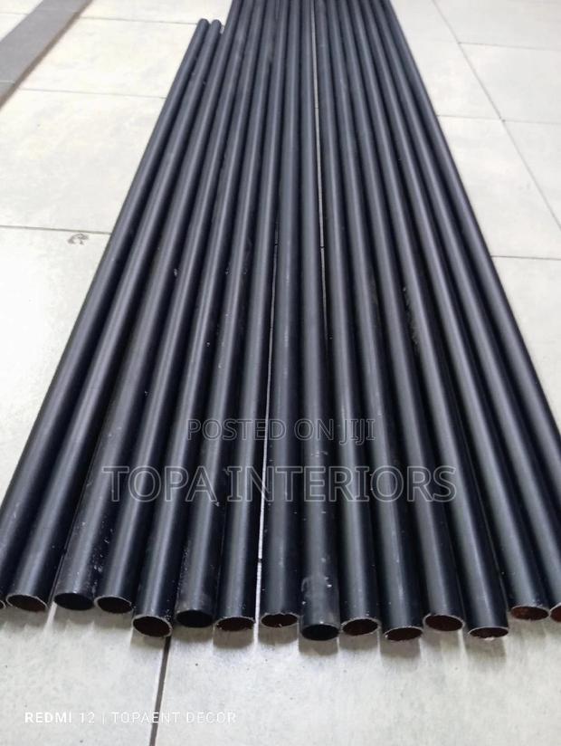 Black Locally Fabricated Powder Coated Curtain Rod Poles Per Metre