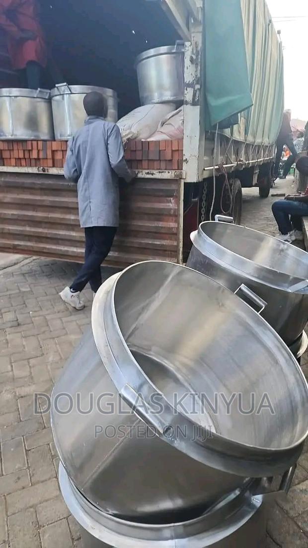 Stainless Steel Commercial Boiler Sufuria. - main view