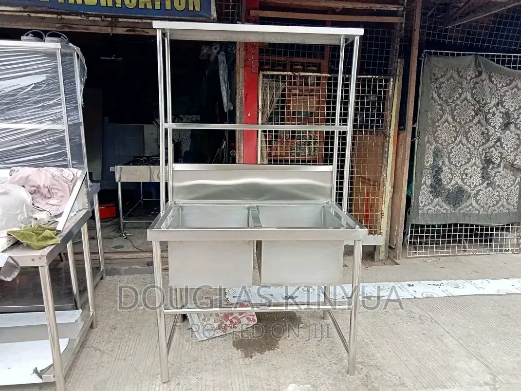 Stainless Steel Double Bowl Sink Rack. in Gikomba/Kamukunji