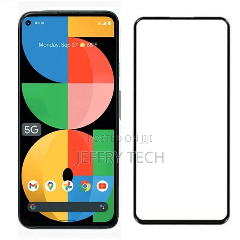 Google Pixel 5a 5G, 5D Screen Protector, Full Glue Full Temp
