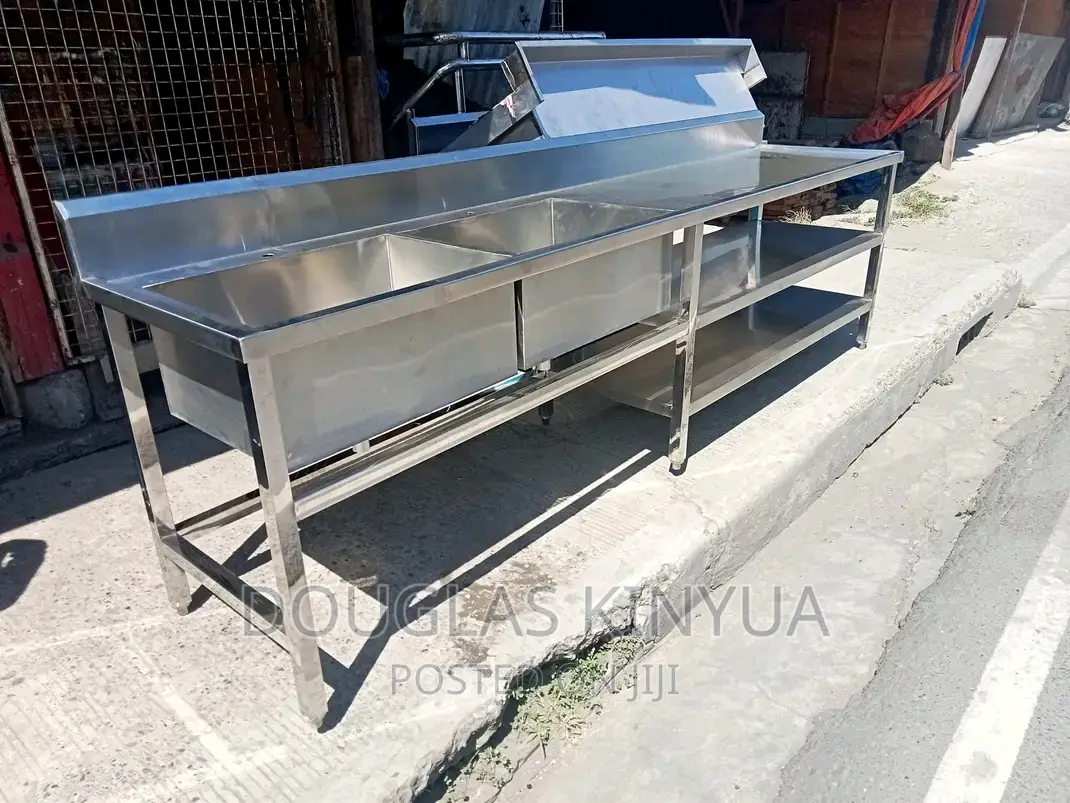 Stainless Steel Double Bowl Deep Washing Sink.