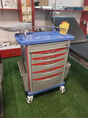 Crash Cart Or Emergency Trolley Abs.