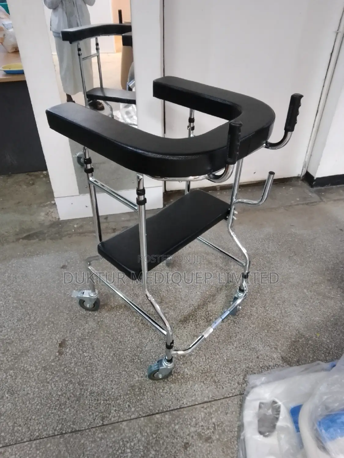 Practical Walker/ Skid Stand/ Frame With Seat Rehabilitation