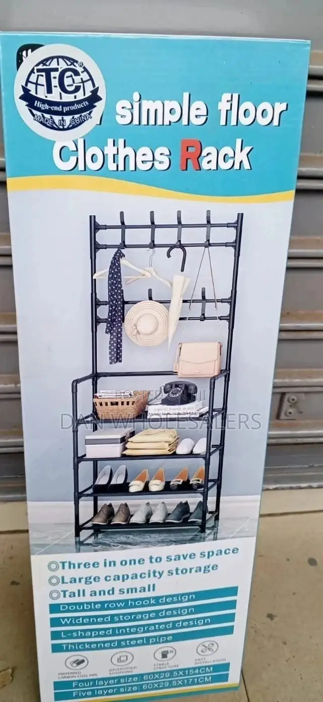 Simple Floor Clothes Rack