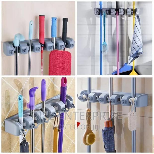 Wall Mounted Holder Tidy Organizer With 5 Position 6 Hooks