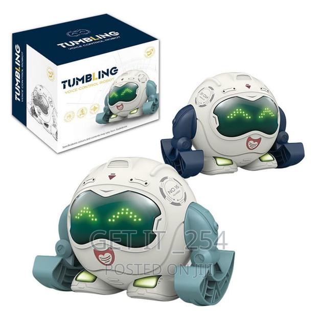 Tumbling Sounds Control Stunt Robot Rolling Intelligent Toy - thumbnail 2