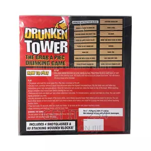 Drunken Jenga/ Tower Party Game 
Comes With Wooden Blocks