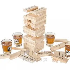 Drunken Jenga/ Tower Party Game 
Comes With Wooden Blocks