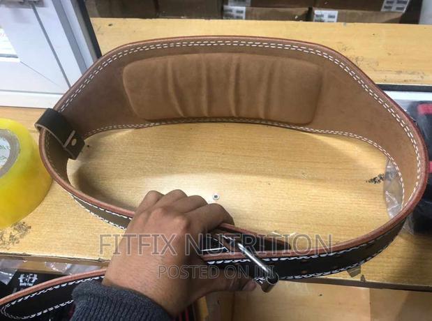 Leather Gym Belt Deadlift Belt - thumbnail 4