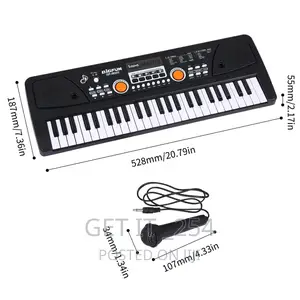 49 Keys USB Electric Piano With Microphone.
Dual Power Suppl