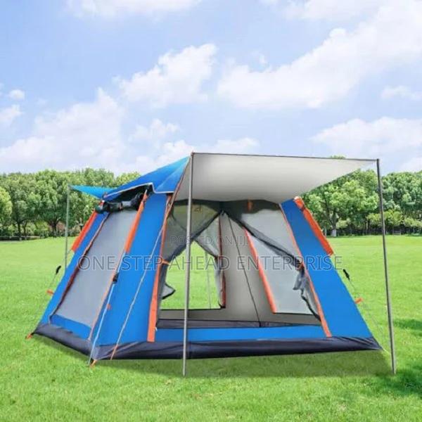 Portable Blue Camping Tents for 8 People - main view