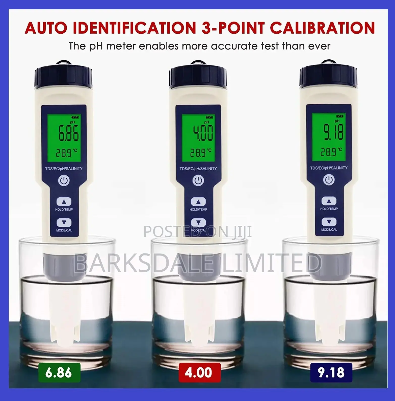 5 in 1 TDS Ec Ph Salinity Temp Water Quality Tester Meter