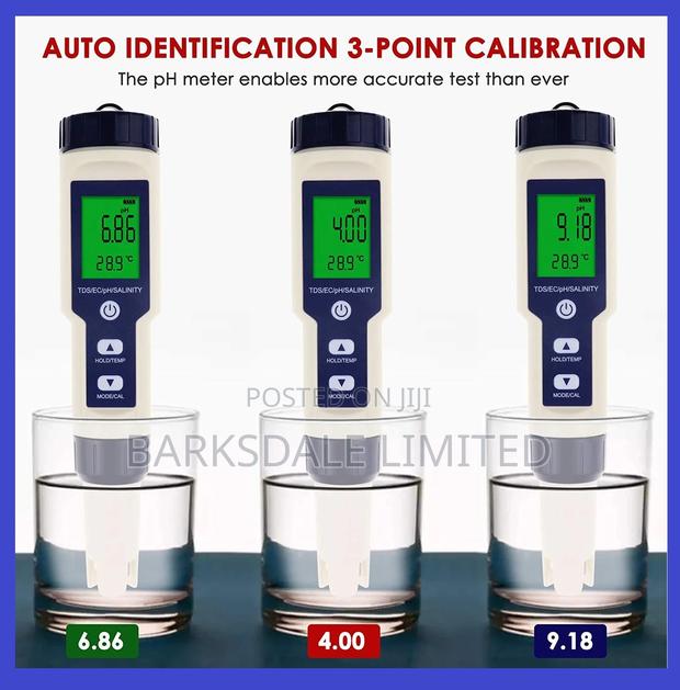 5 in 1 TDS Ec Ph Salinity Temp Water Quality Tester Meter - thumbnail 9