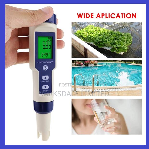 5 in 1 TDS Ec Ph Salinity Temp Water Quality Tester Meter - thumbnail 8
