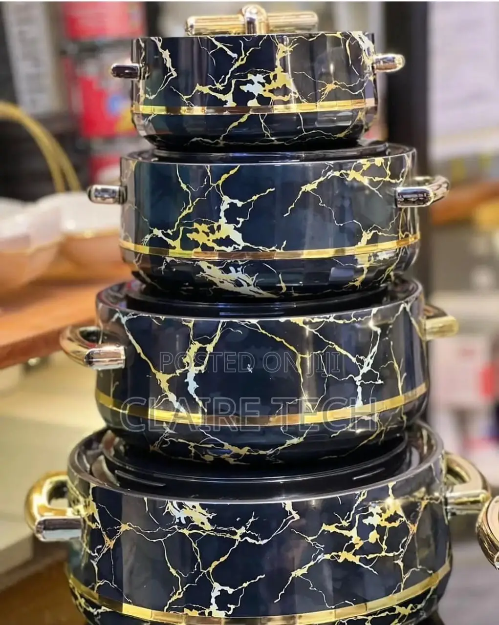 Black Gold 4 Pieces Hotpot Turkish Made