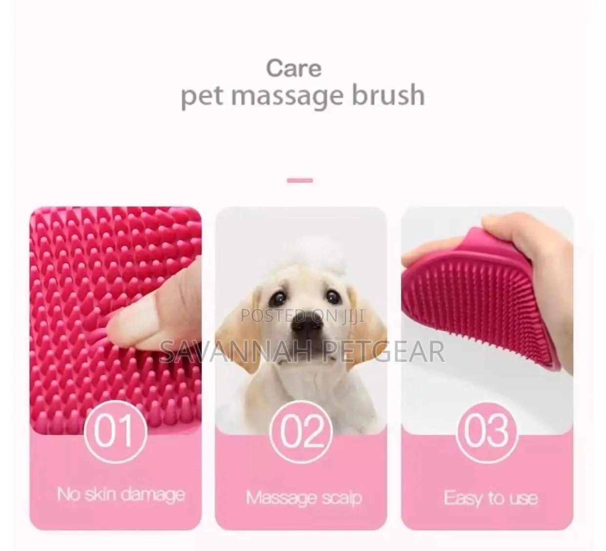 Adjustable Pet Palm Bath Comb Massage Bath Glove For Dog Cat