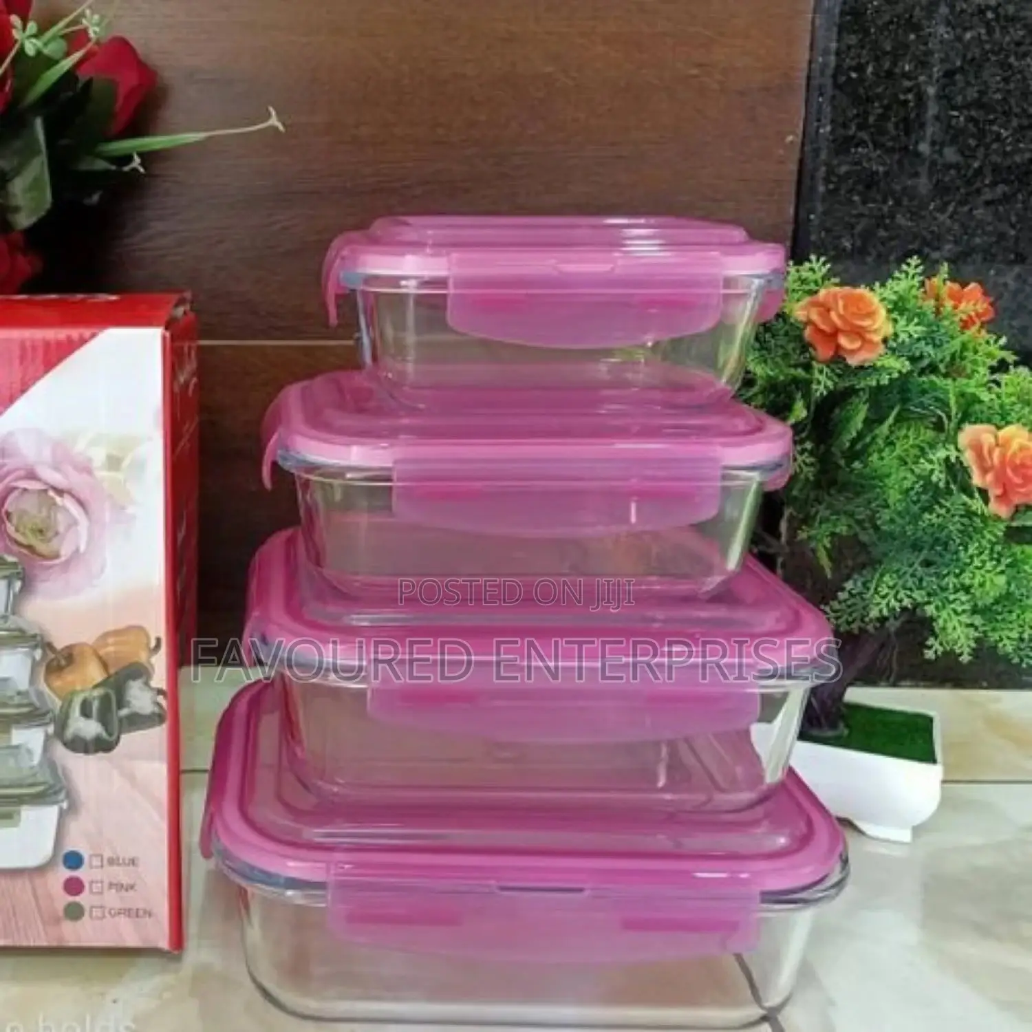 Signature Set of 4 Glass Storage Bowls With Lid