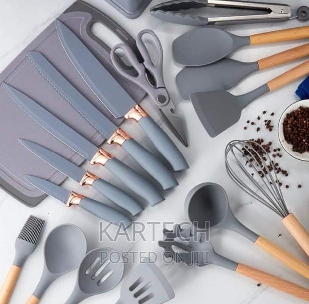 19 PCS Silicone Spoon Grey