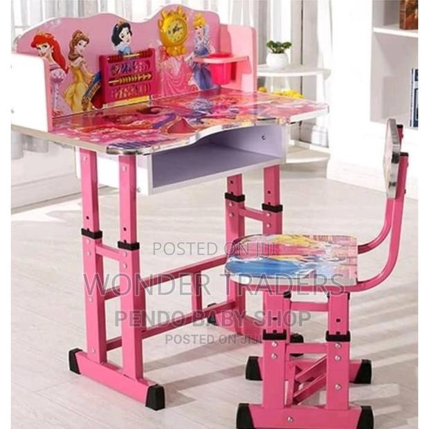 Pink Kids Study Desk Table - main view