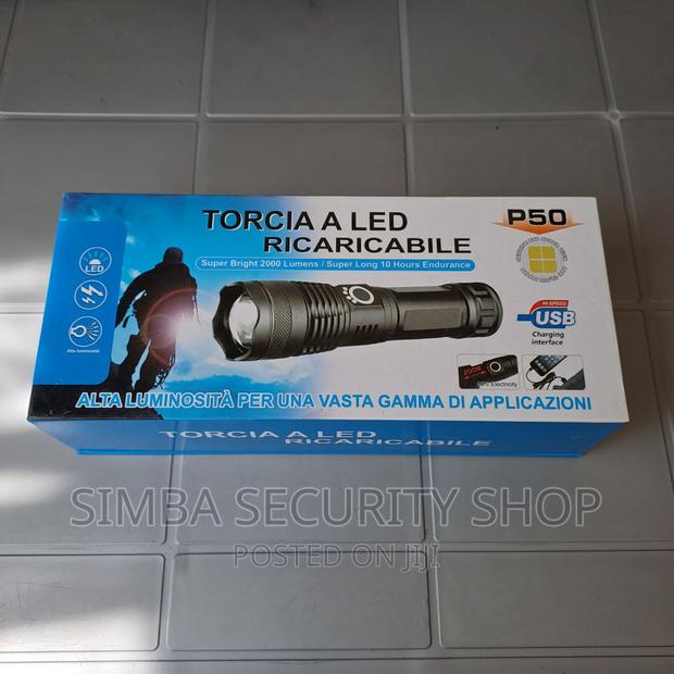 Super Bright LED 2000 Lumens Torch Flashlight P50 Charging - thumbnail 3