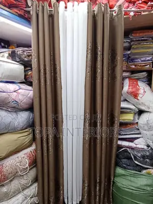Dark Brown Window Curtains for House Privacy