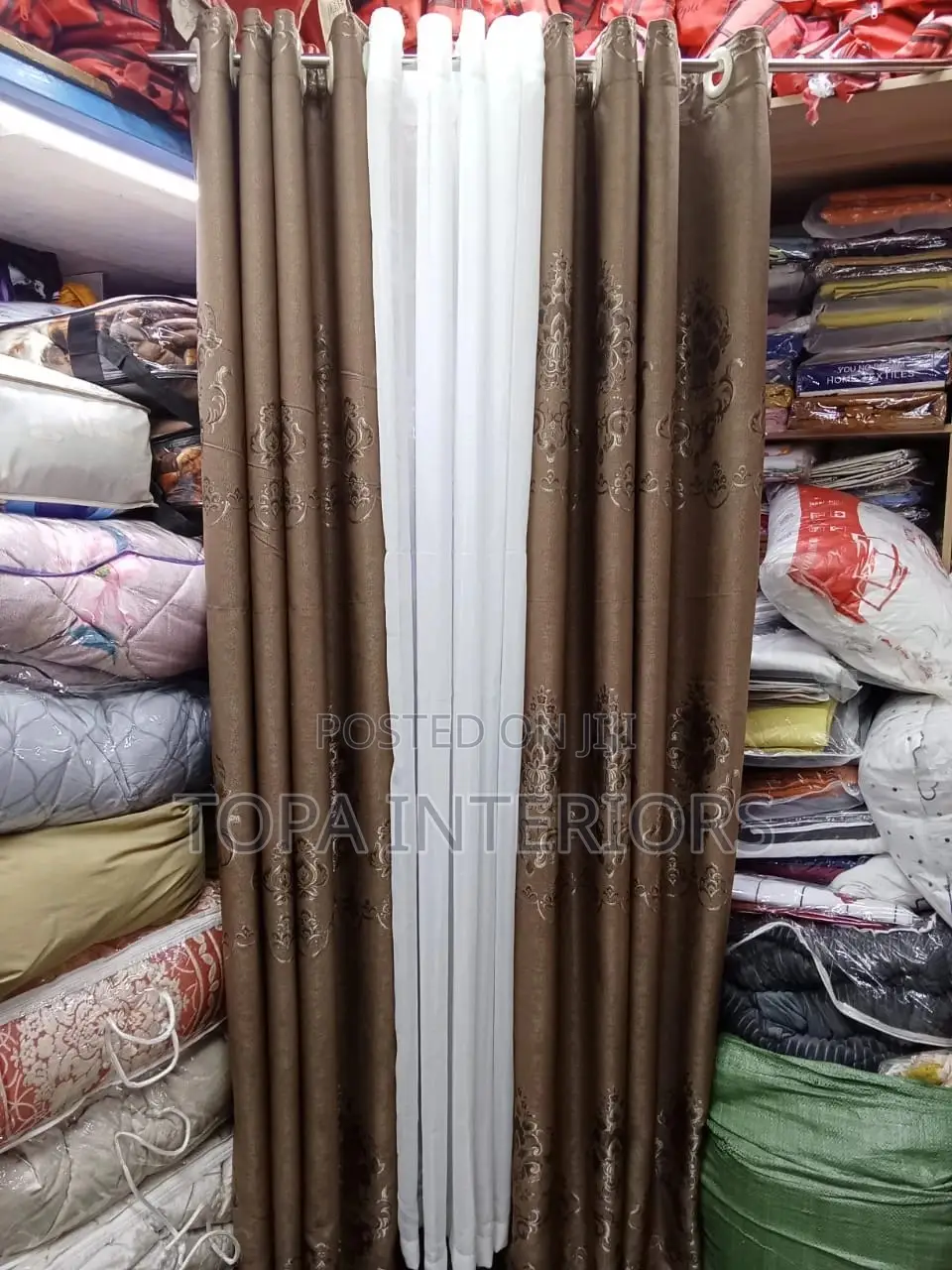 Dark Brown Window Curtains for House Privacy