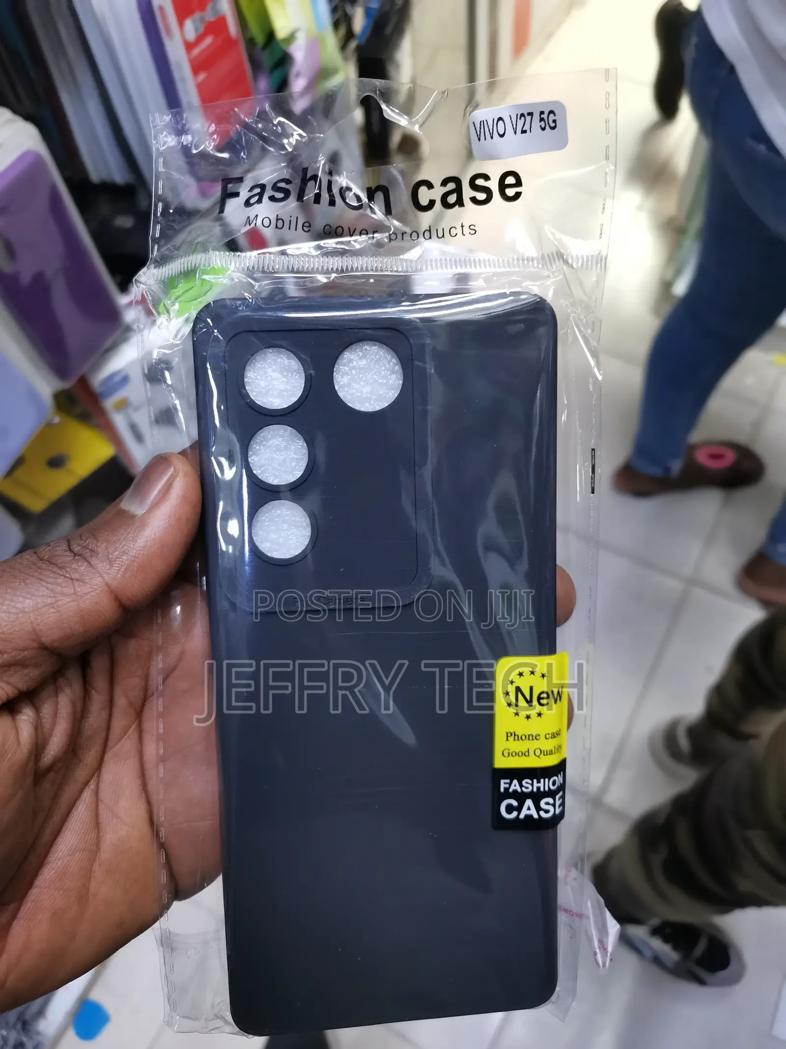 Black Spazy Silicone Case for Vivo V27 5G