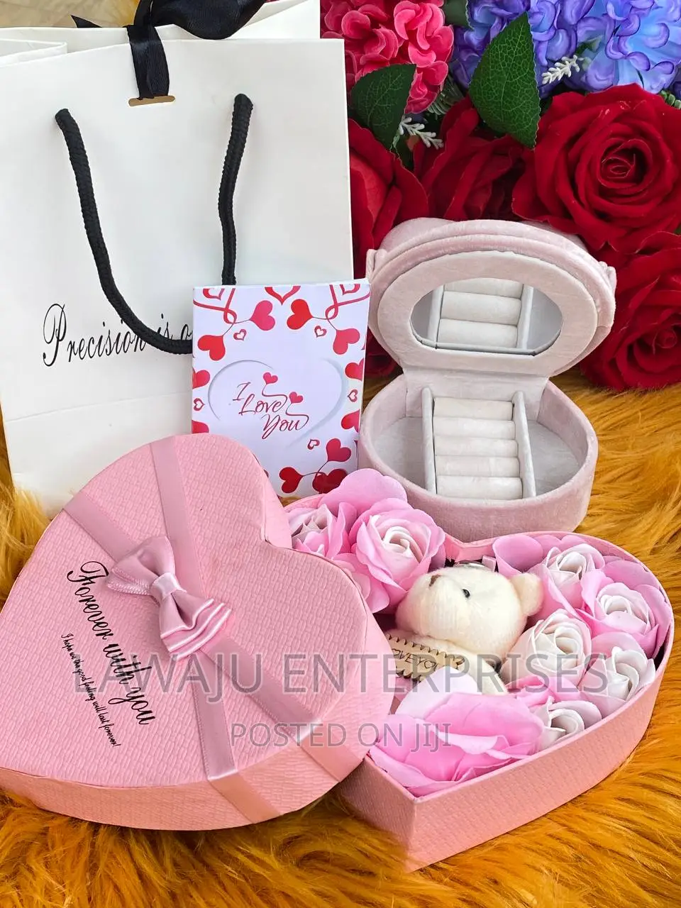 Pink Mini Jewellery Organizer Set
