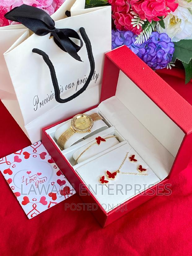 Red Butterfly Necklace Design Gift Set - thumbnail 4