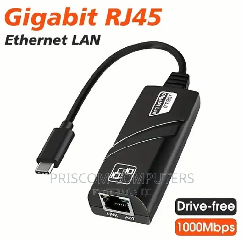 Type-C to USB Ethernet Adapter, Type C to RJ45 Network Adapt