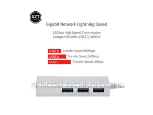 Type C to Ethernet(LAN) and USB Hub, Type-C Lan With 3 USB
