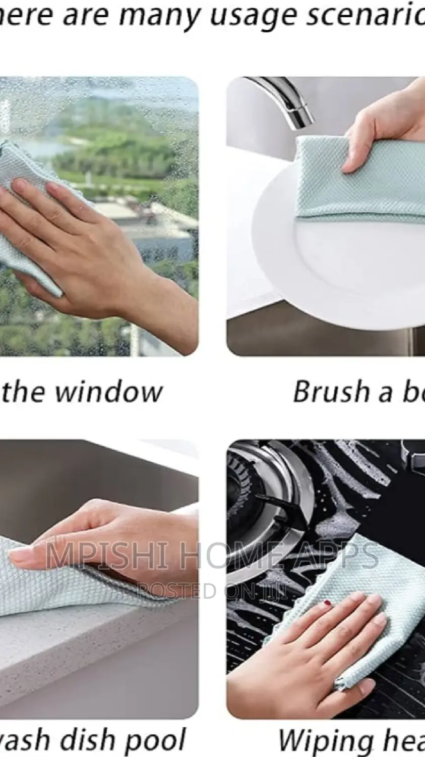 20pc Multifunctional Microfibre Wiping Towels