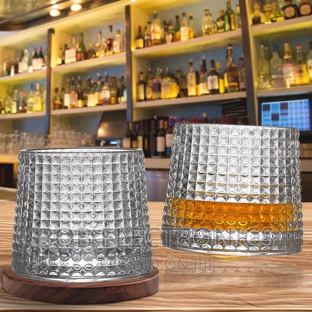 Rotating Whiskey Glasses