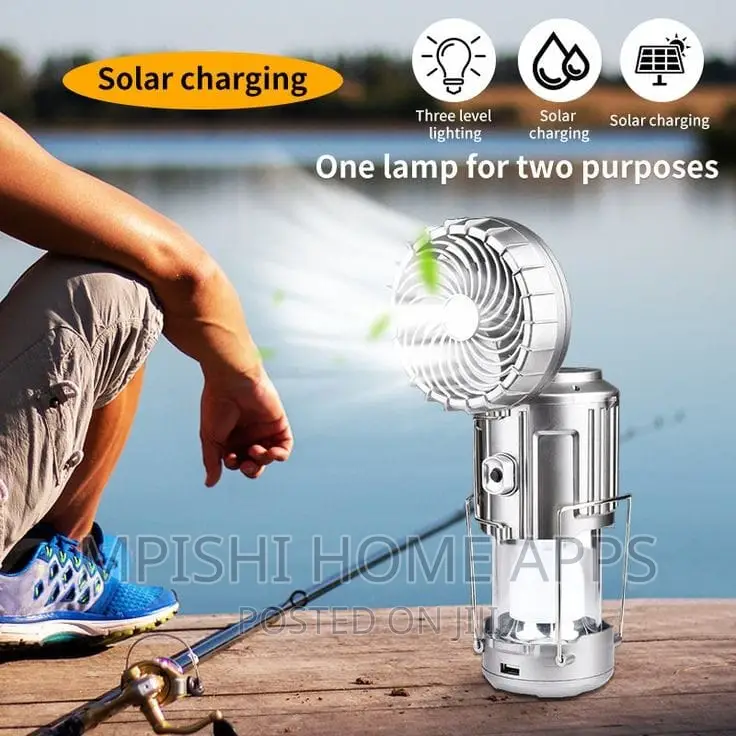 Rechargable Camping Light With Fan