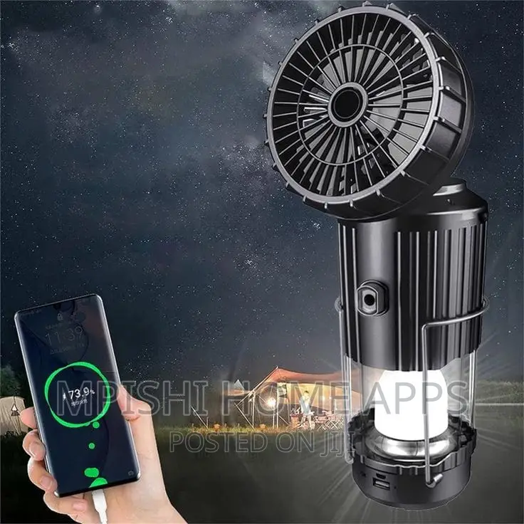 Rechargable Camping Light With Fan