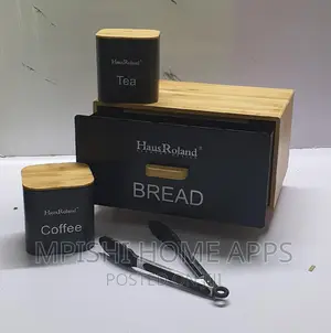 4 In1 Bamboo Bread Bin