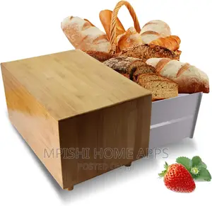 4 In1 Bamboo Bread Bin