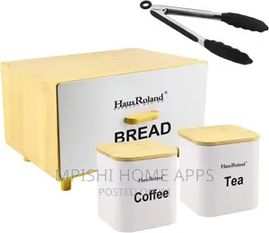4 In1 Bamboo Bread Bin