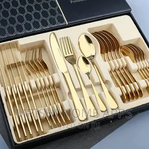 24pc Gold Cutlery Set