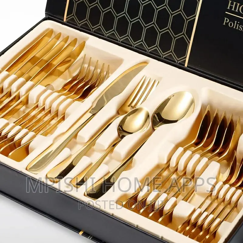 24pc Gold Cutlery Set