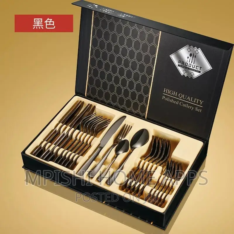 24pc Gold Cutlery Set