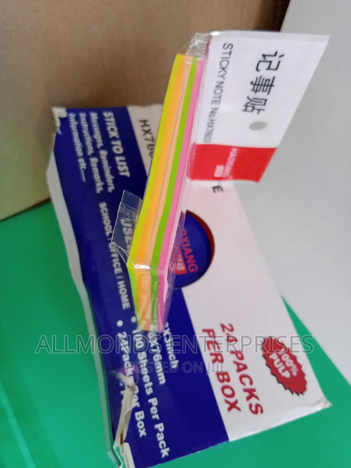 Sticky Notes-Fluorscent (A Box of 24packets)