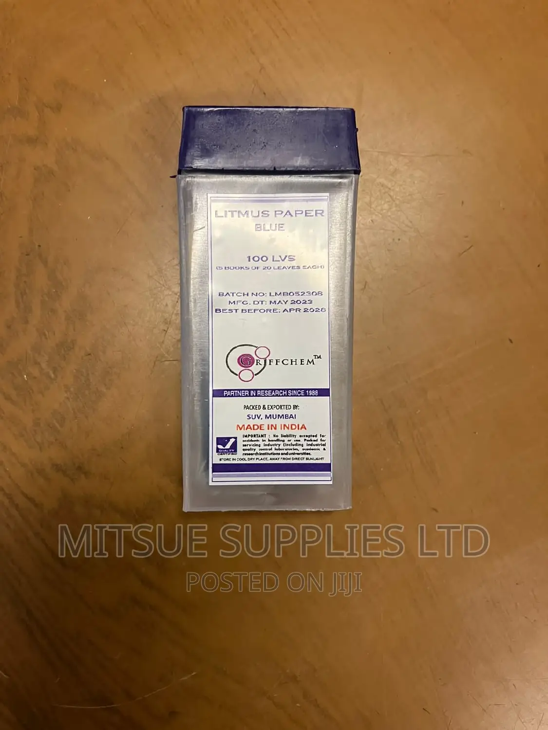 Griffchem Blue/Red Litmus Paper - 100 Leaves